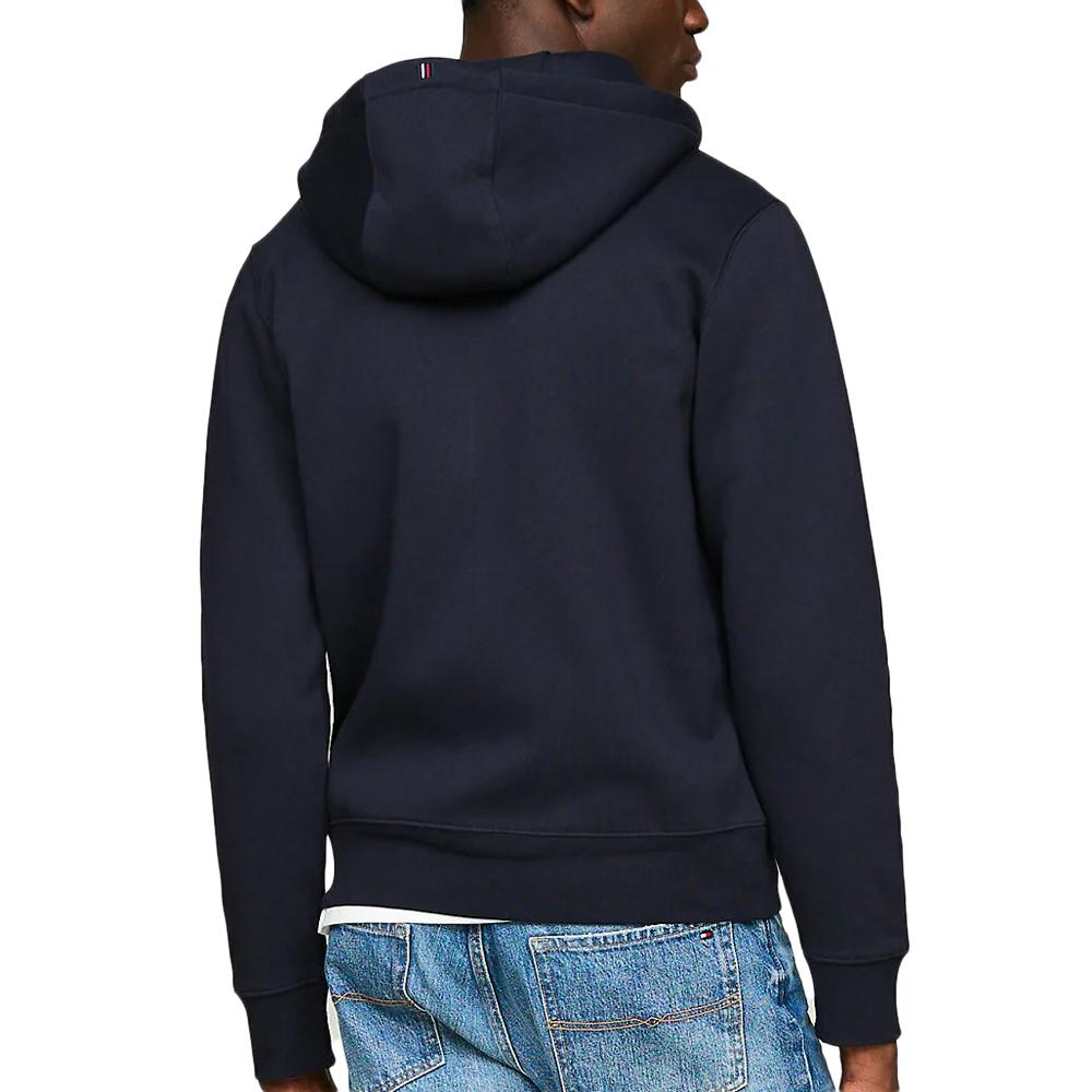 Sweat Zippe Capuche Marine Homme Tommy Hilfiger Classic Flag vue 2