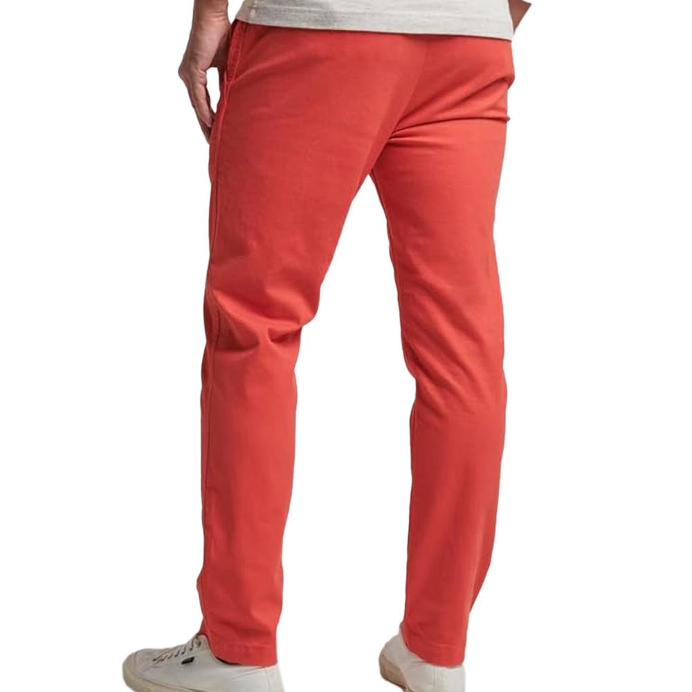 Pantalon Chino Rouge Homme Superdry Officers vue 2