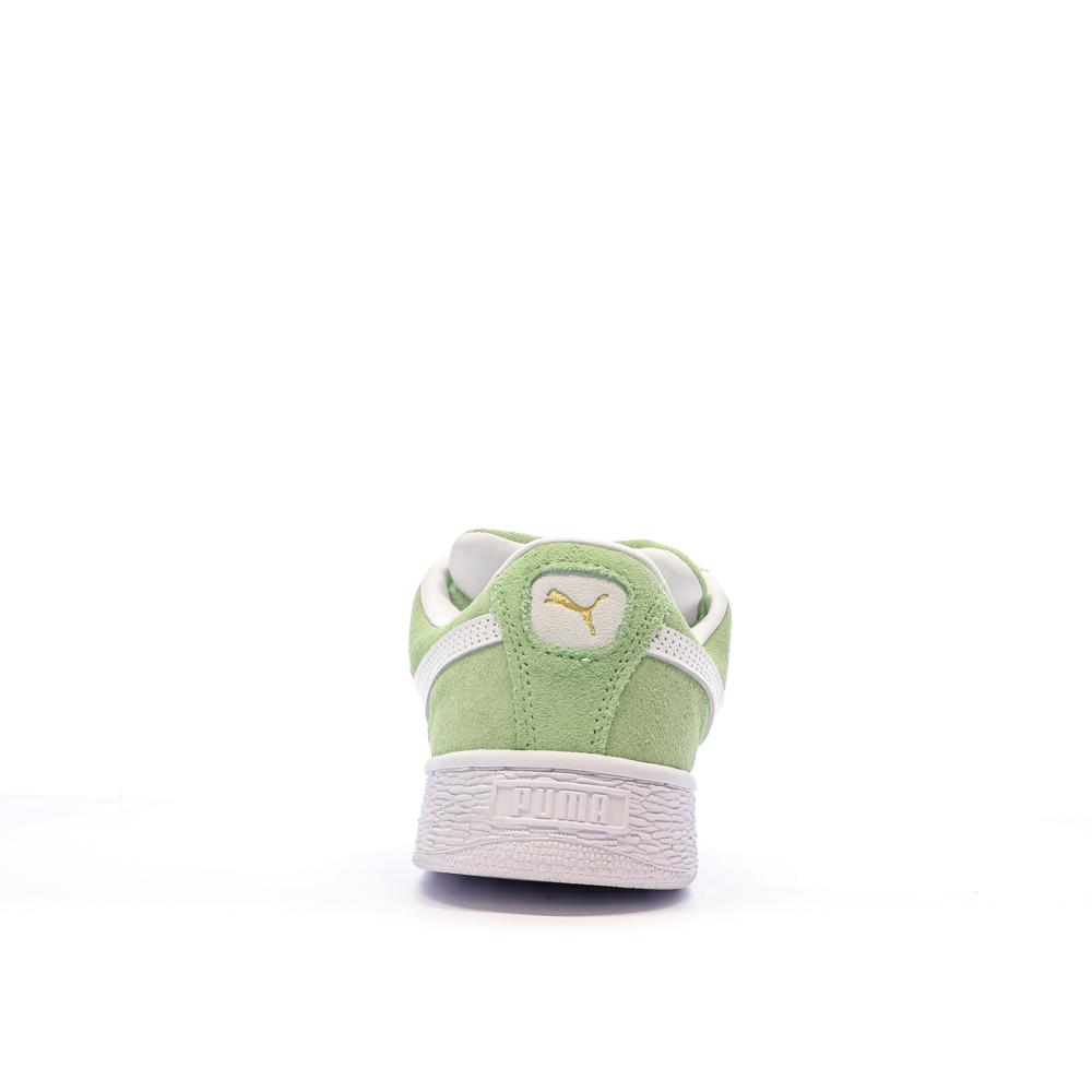 Baskets Vert/Blanc Femme Puma Suede XL vue 3