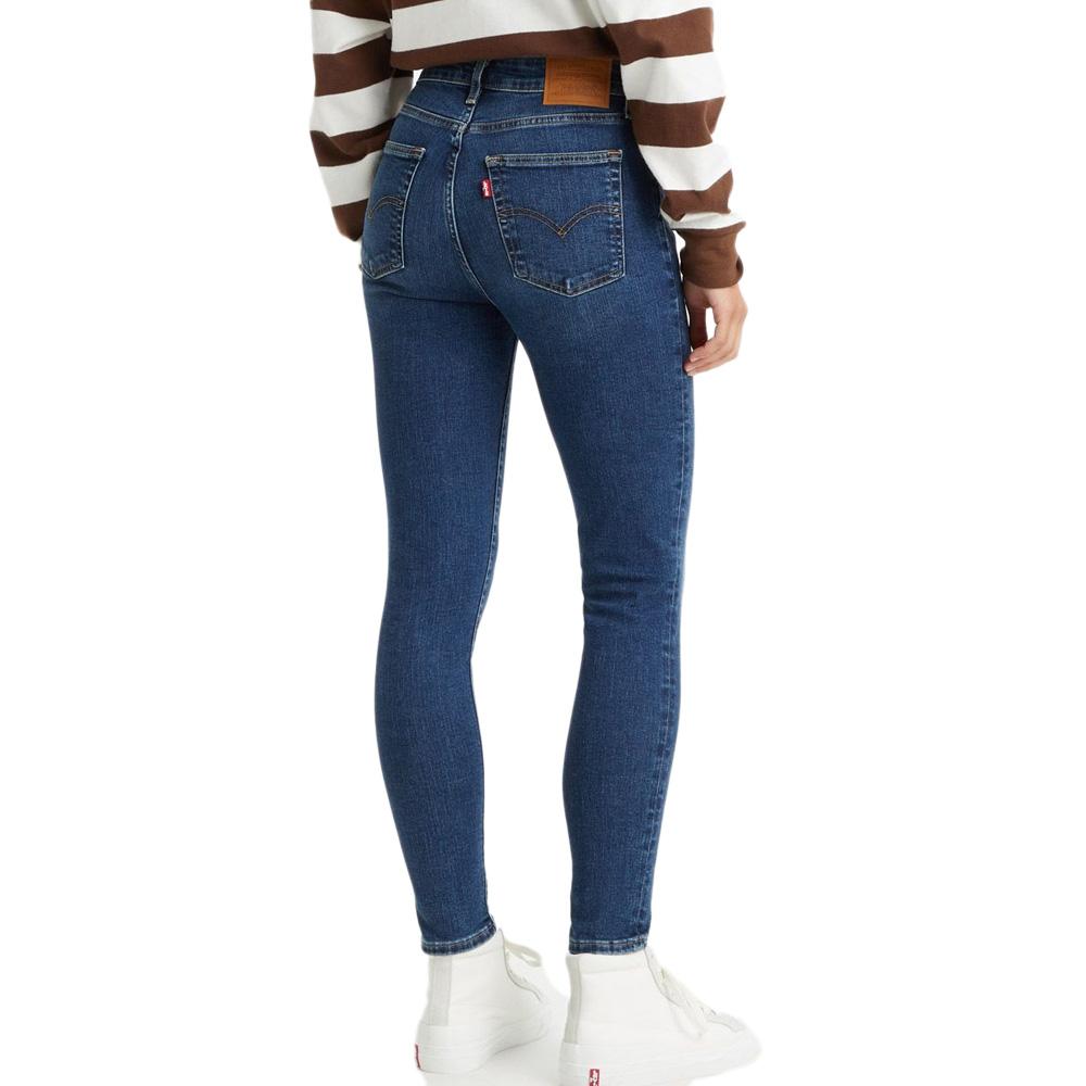 Jeans 721 Bleu Brut Skinny Femme Levi's High Rise Skinny Dark Indi vue 2
