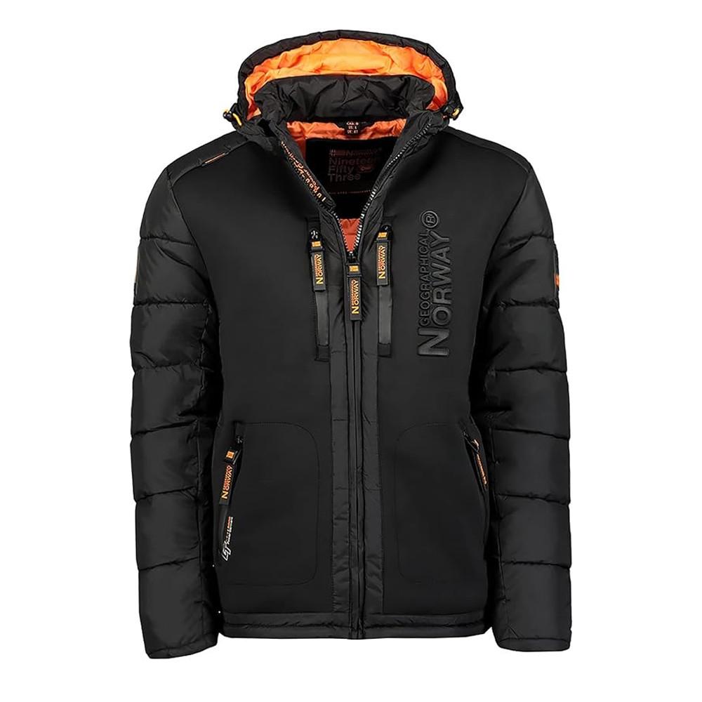Doudoune Noire Orange Homme Geographical Norway Beachwood Espace des marques