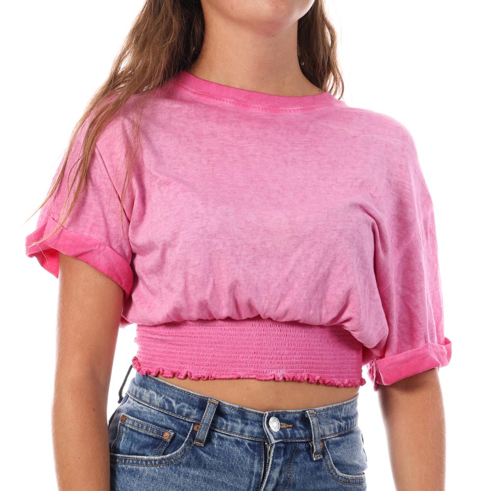 T-shirt Rose Femme Guess Tee-shirts pas cher