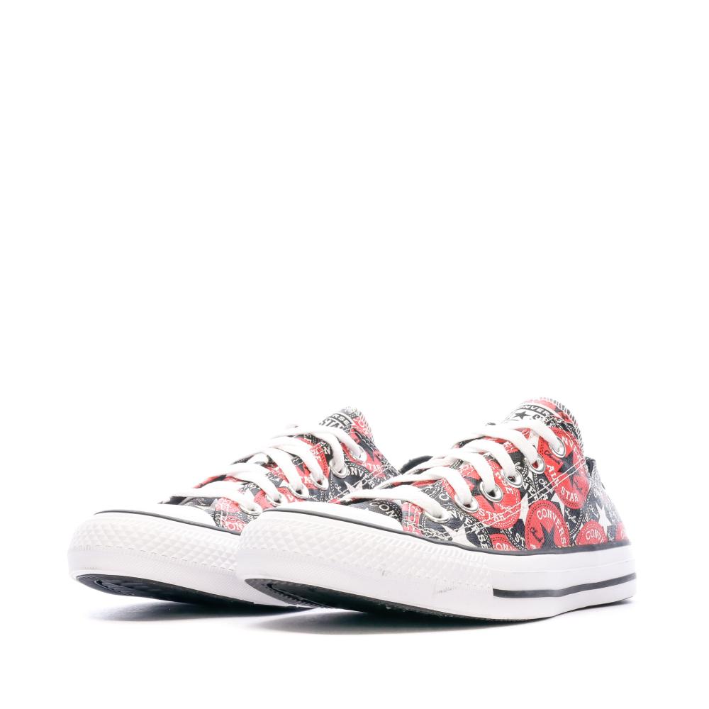 Baskets Noir/Rouge Femme Converse Chuck Taylor vue 6
