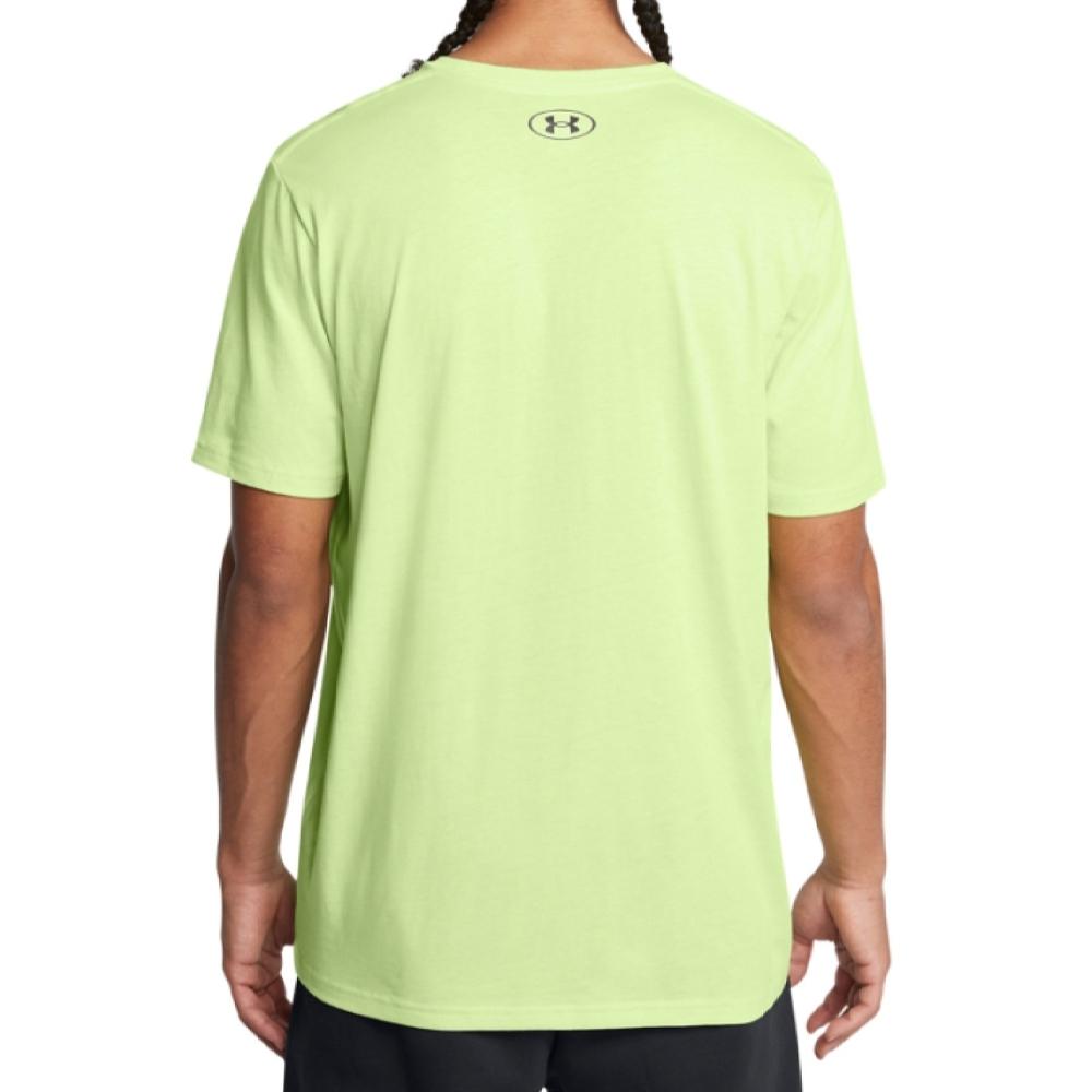 T-shirt Vert Homme Under Armour Left Chest vue 2
