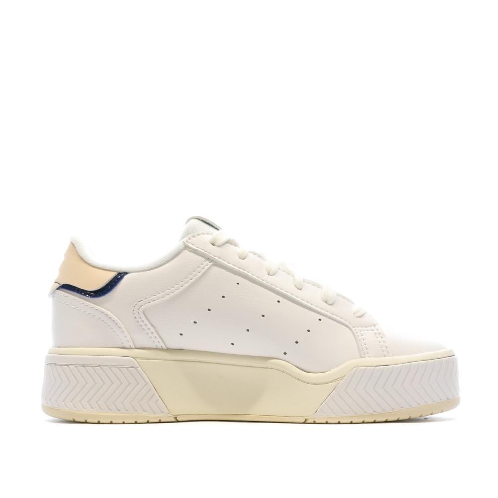 Baskets Blanches Femme Adidas Court Tourino Bold vue 2