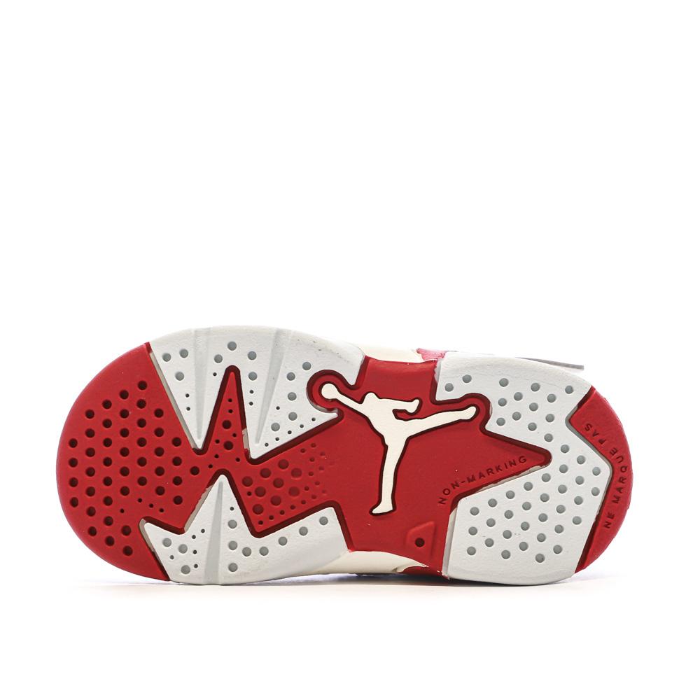 Baskets Écru/Rouge Garçon Nike Jordan 91 vue 5