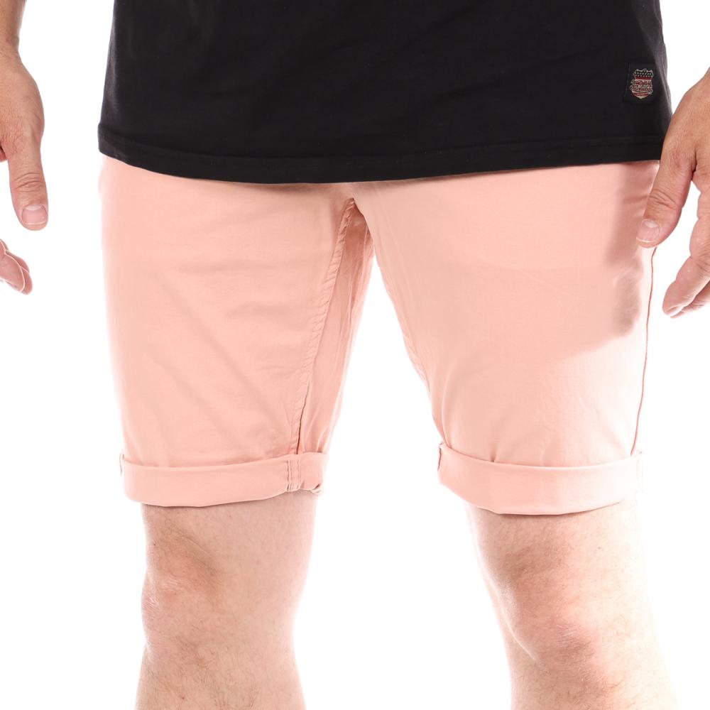 Short Rose Homme Paname Brothers Bermuda Chino pas cher