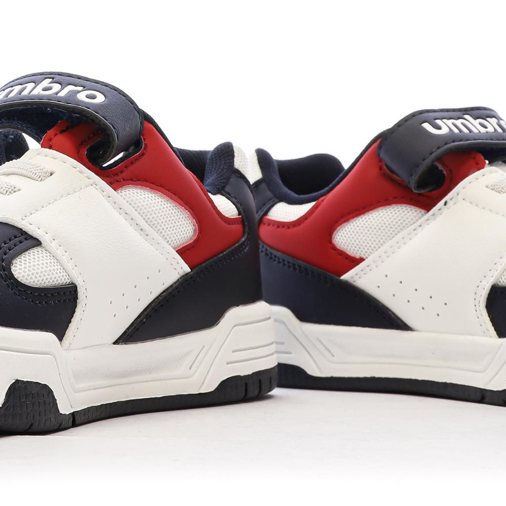 Baskets Blanches/Rouges/Marine Garçon Umbro Travys vue 7