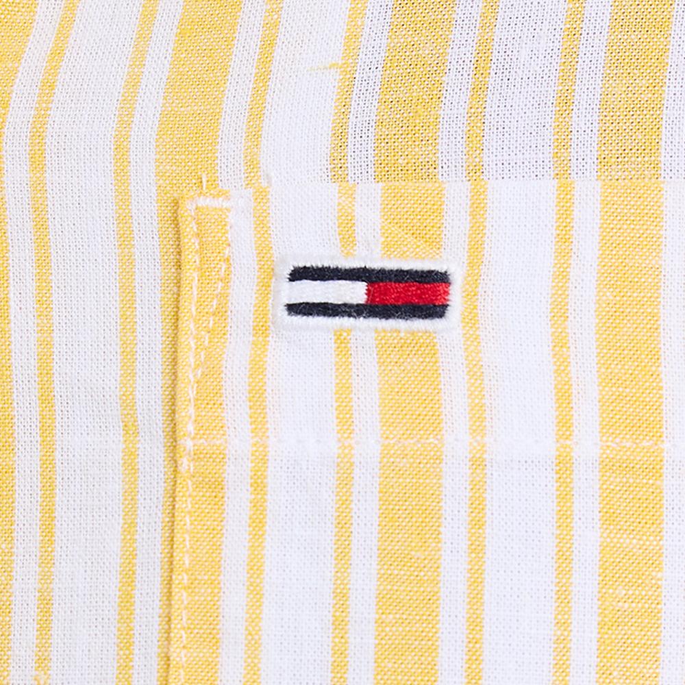 Chemisette Jaune/Blanc Homme Tommy Hilfiger Stripe Linen vue 2