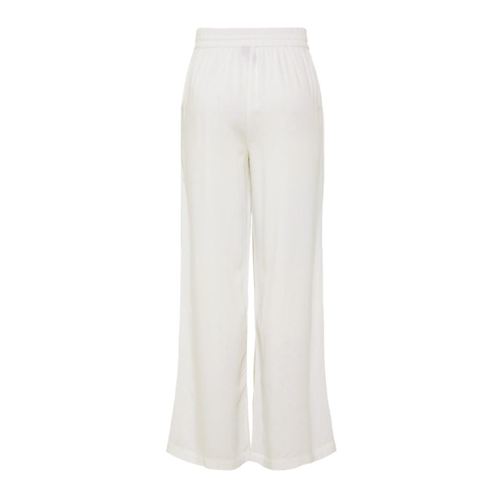 Pantalon fluide Blanc Femme Pieces Wide vue 3