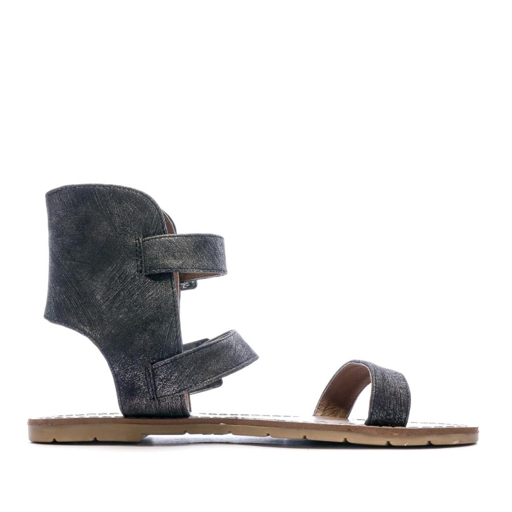 Sandales Gris/Noir Femme Chattawak Veronika vue 2