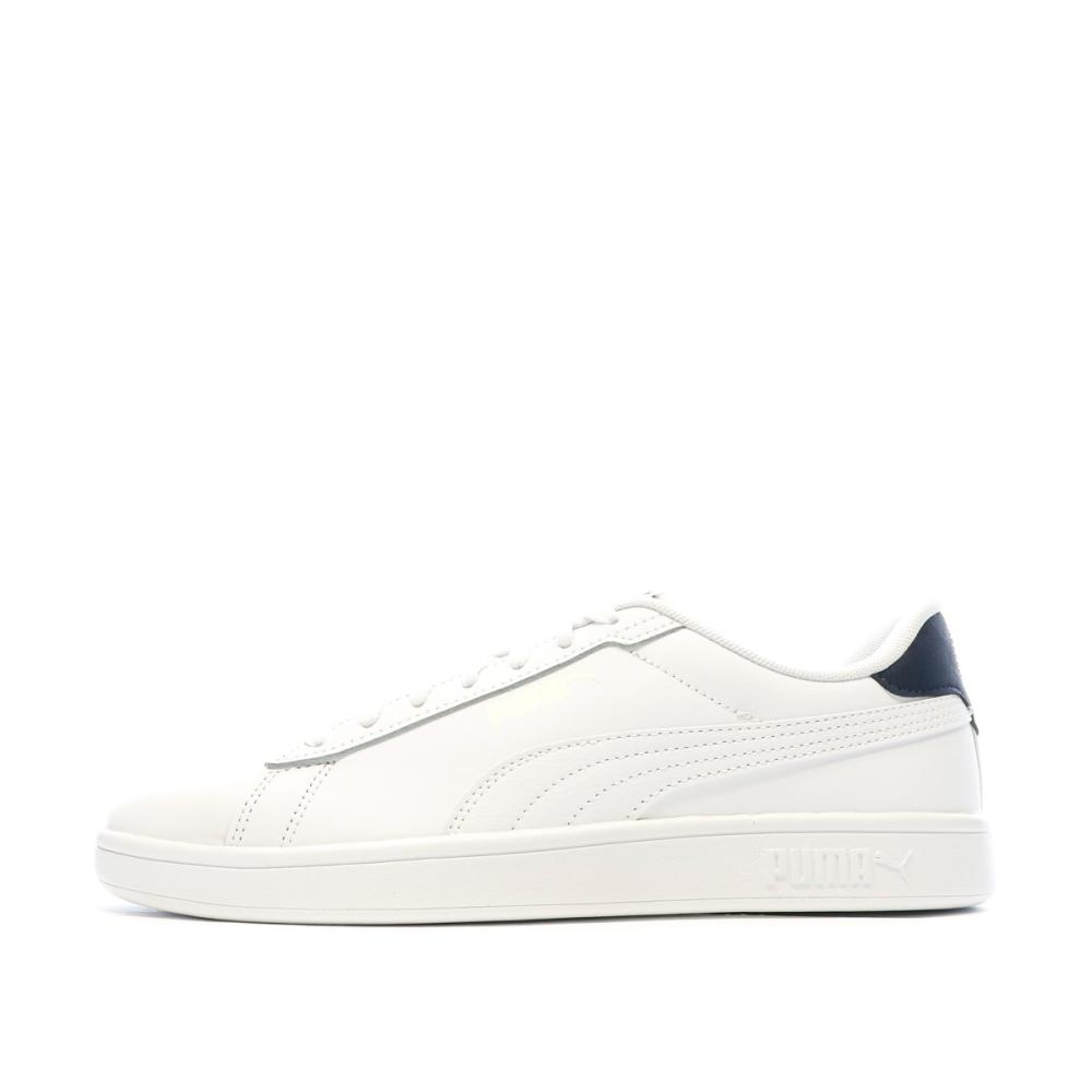 Baskets Blanches/Noires Homme Puma Smash 3.0 pas cher