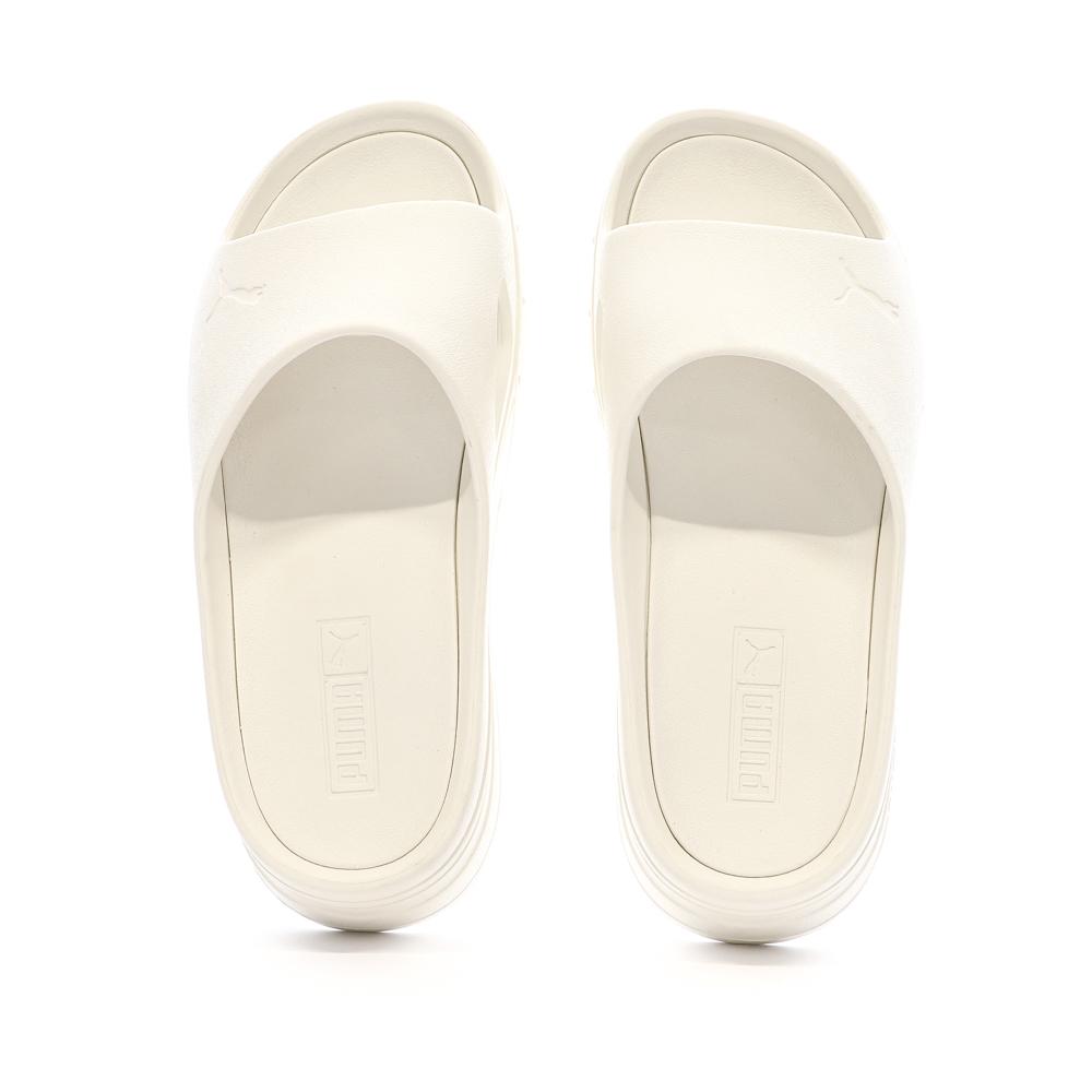 Claquettes Blanches Femme Puma Mayze vue 3