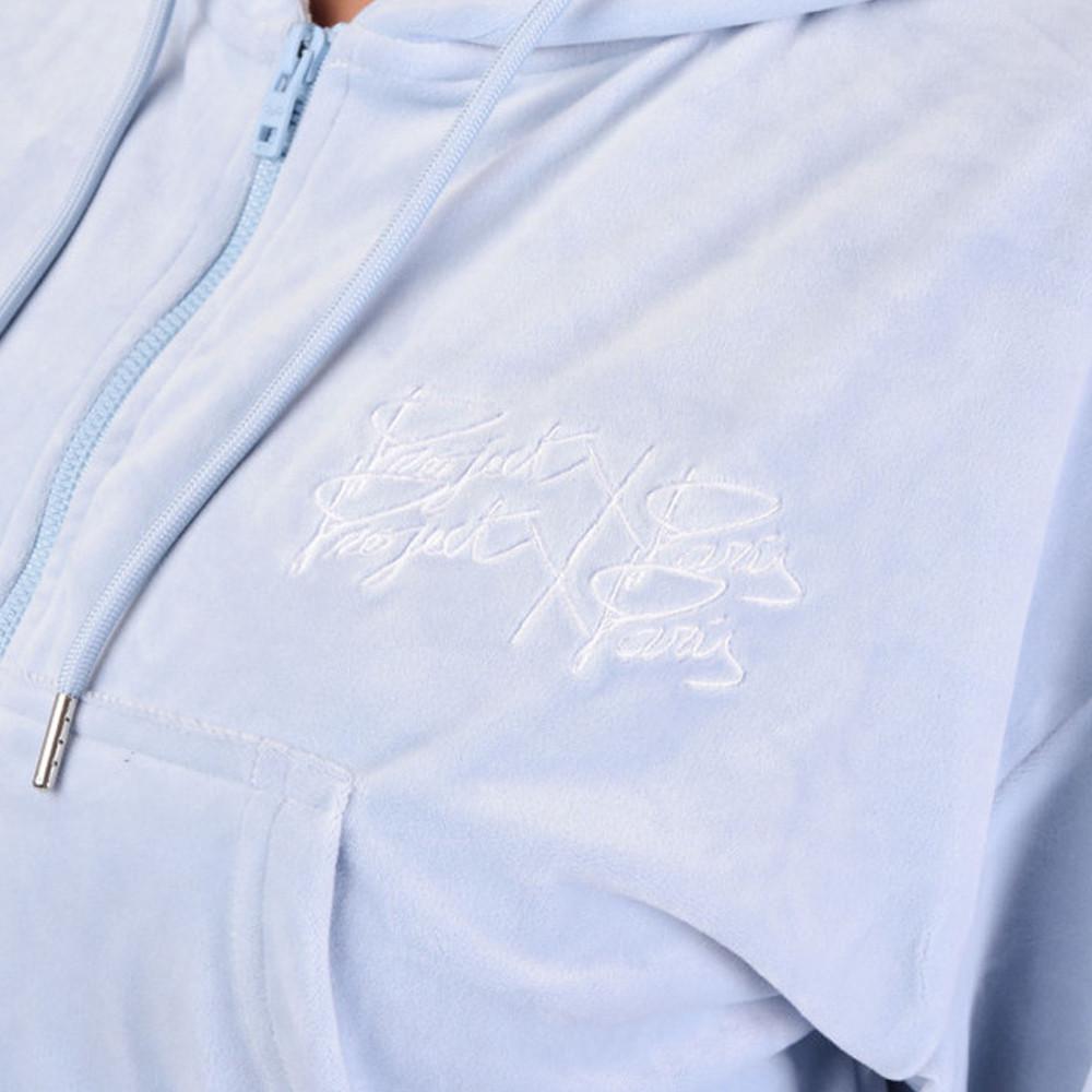 Veste à capuche Bleu Clair Femme Project X Paris Hoodie vue 3
