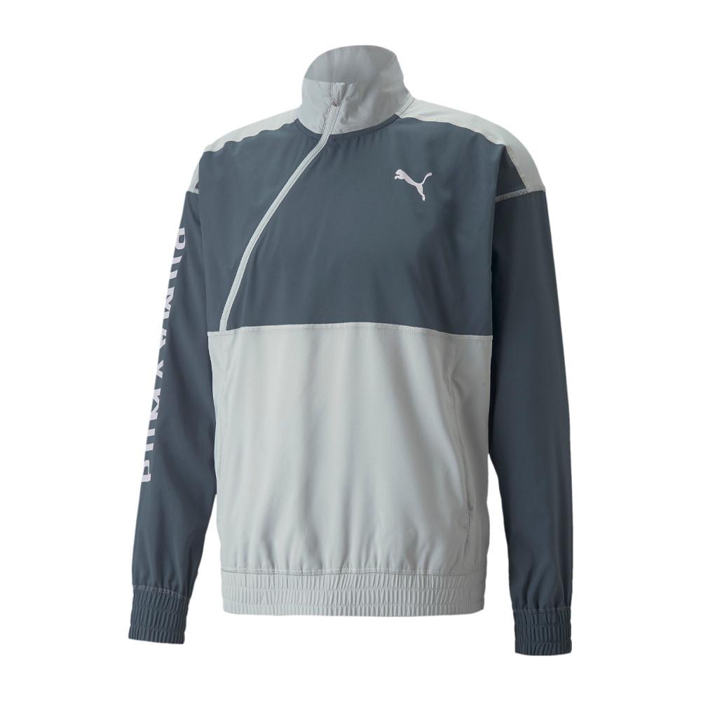 Coupe Vent 1 2 zip Gris Homme Puma FD Train Logo