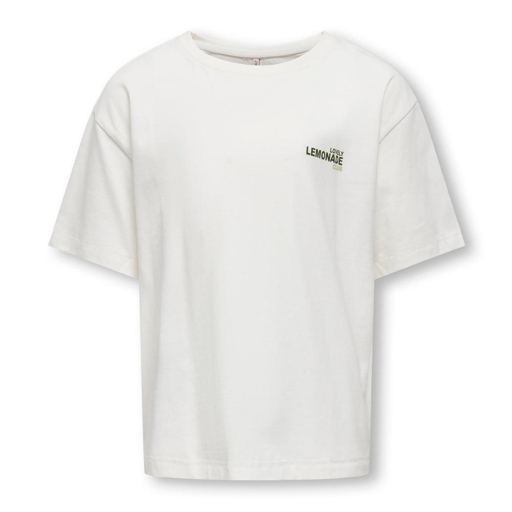 Weiß/Schwarzes T-Shirt für Mädchen, weiß, Kids ONLY Koghelen günstig