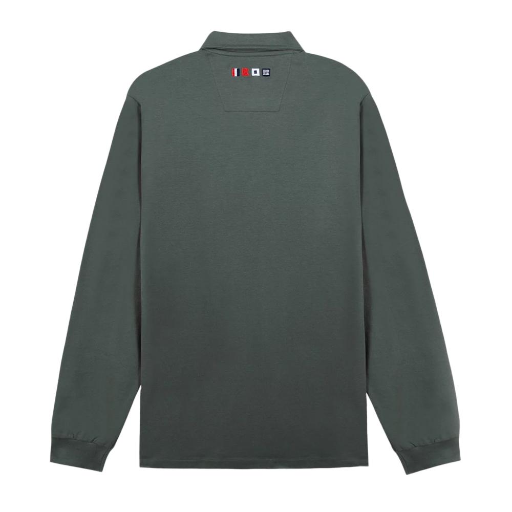Polo Manches Longues Vert Foncé Homme TBS Sapin vue 2