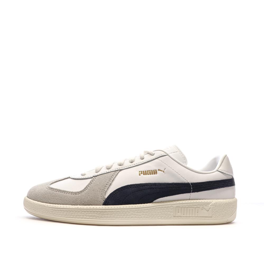 Baskets Blanches/Grises/Noires Homme Puma Army Trainer pas cher