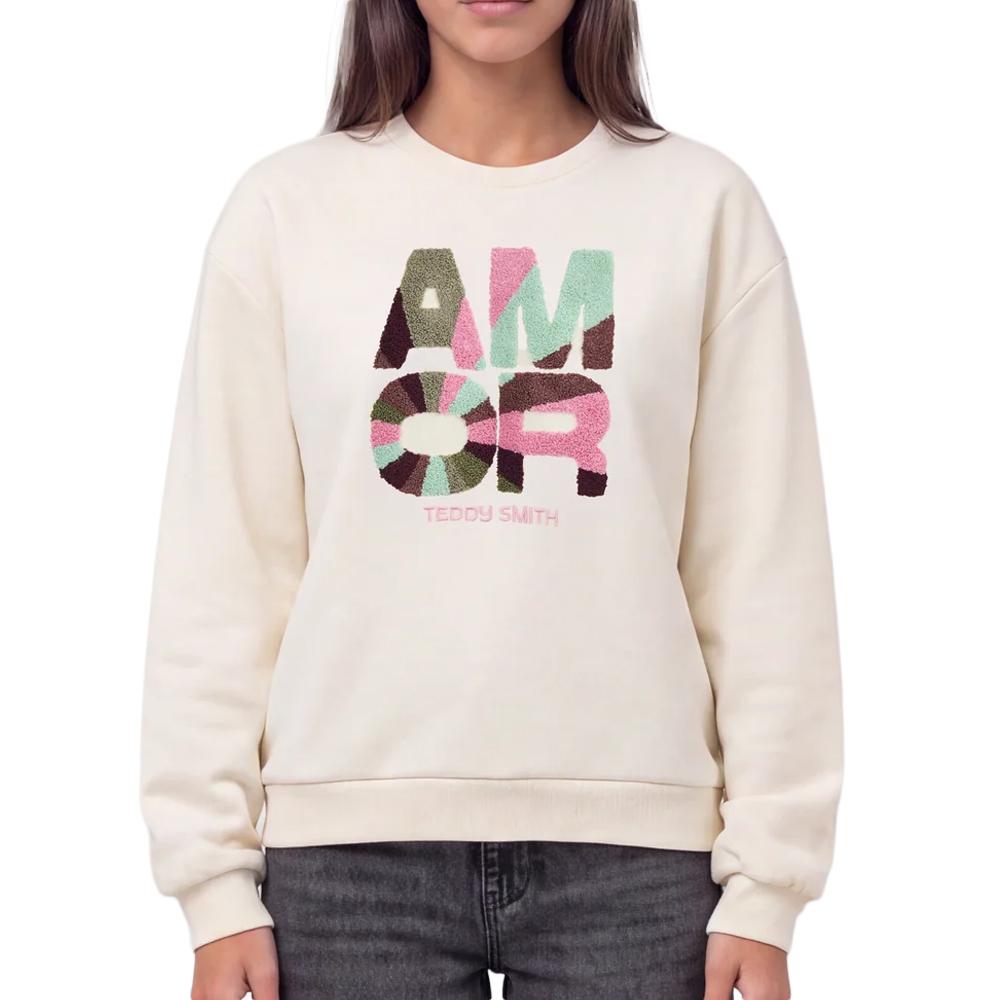 Sweat Blanc Femme Teddy Smith Vaya pas cher
