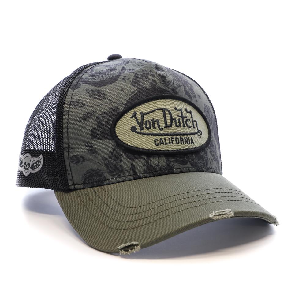 Casquette Kaki/Noir Homme Von Dutch Print vue 2