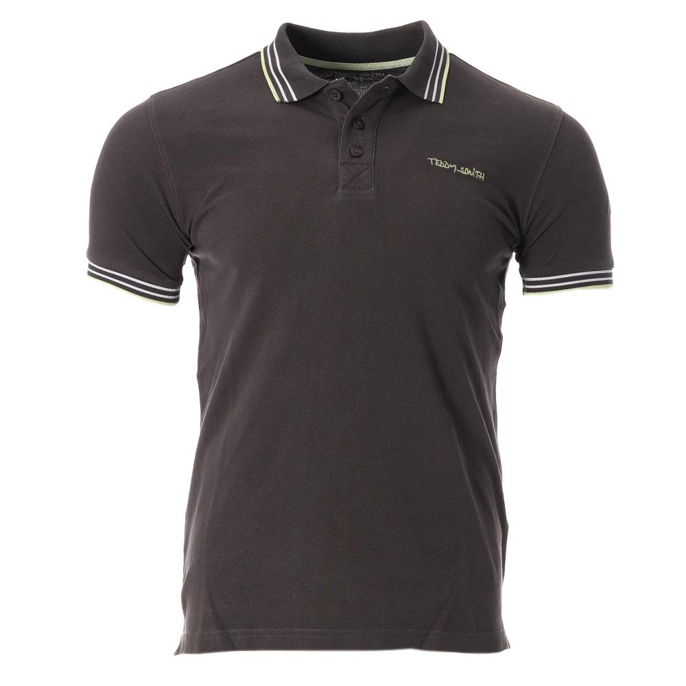 Polo Gris/Vert Homme Teddy Smith Pasian pas cher