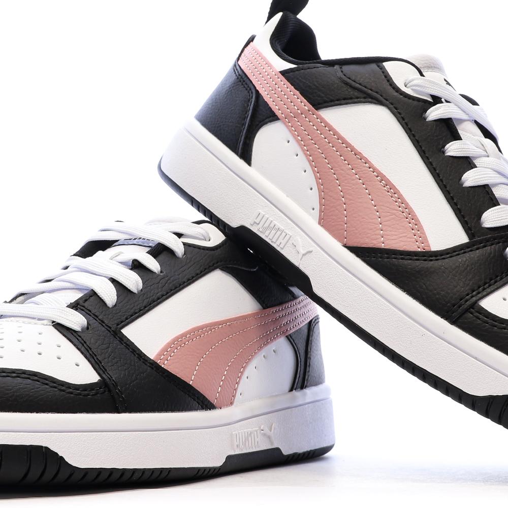 Baskets Blanc/Rose Femme Puma Rebound V6 Low vue 7