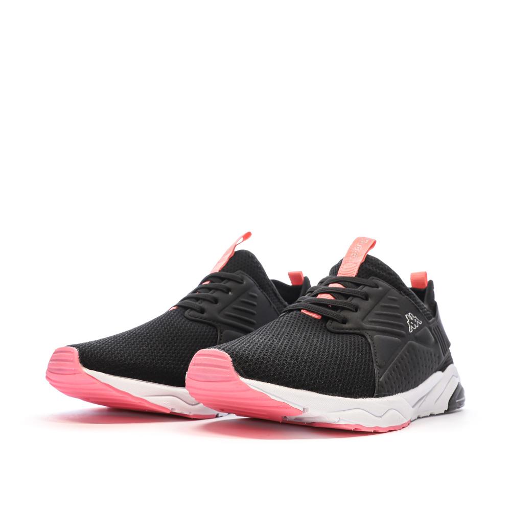 Baskets Noires/Roses Fille Kappa San Puerto vue 4
