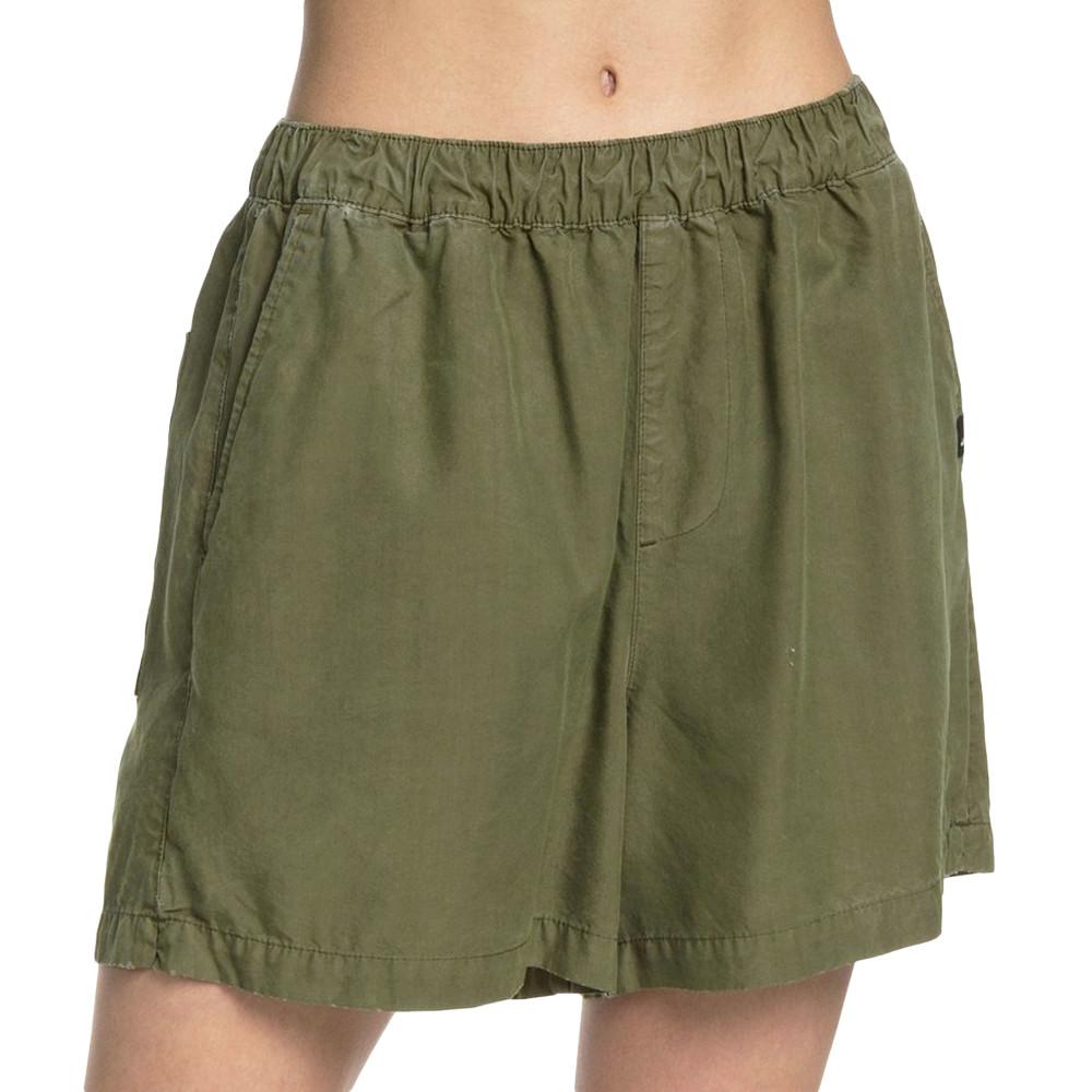 Short Kaki Femme Quiksilver Elasticluxst pas cher