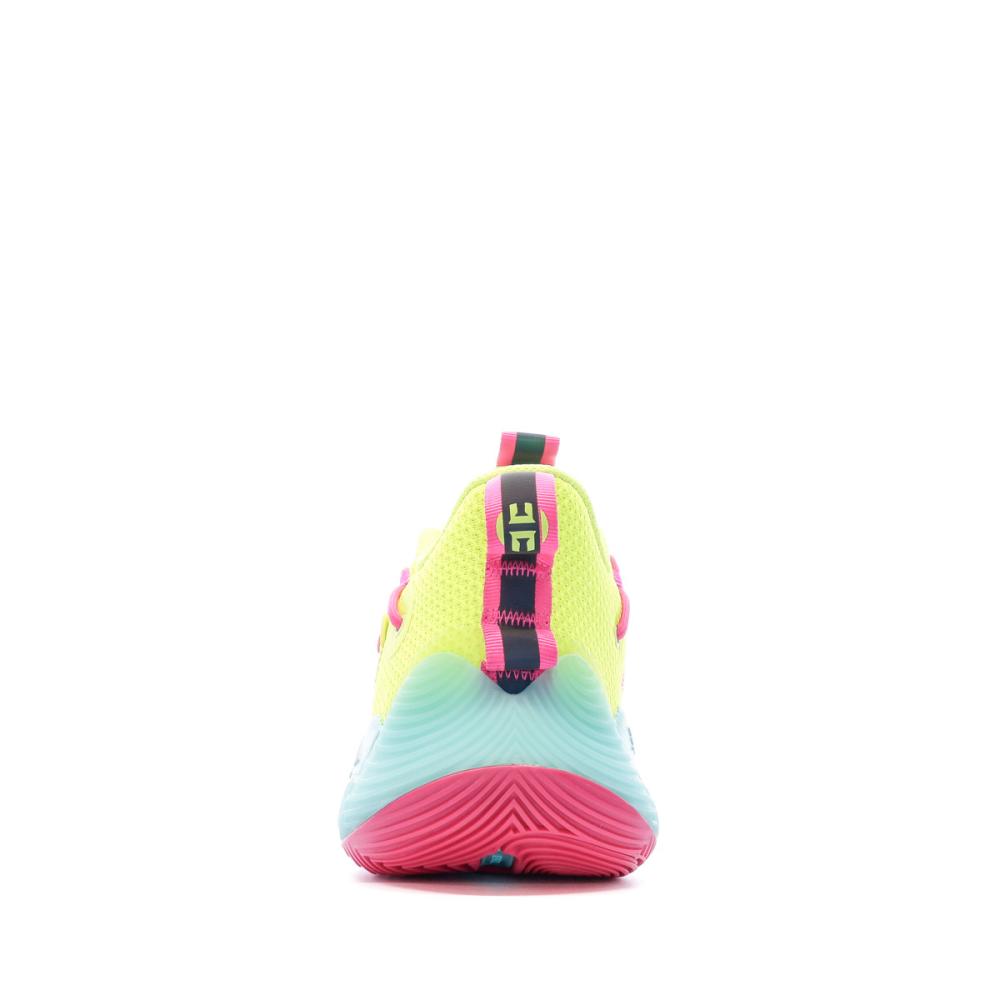 Baskets de Basketball Jaune Fluo Mixte Adidas Harden Stepback 3 vue 3