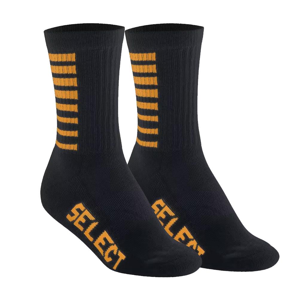 X1 Paire de Chaussettes Noir/Orange Mixte Select Sports Basic pas cher