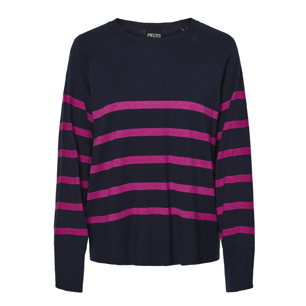 Jersey de mujer azul marino/rosa Pieces Sia barato