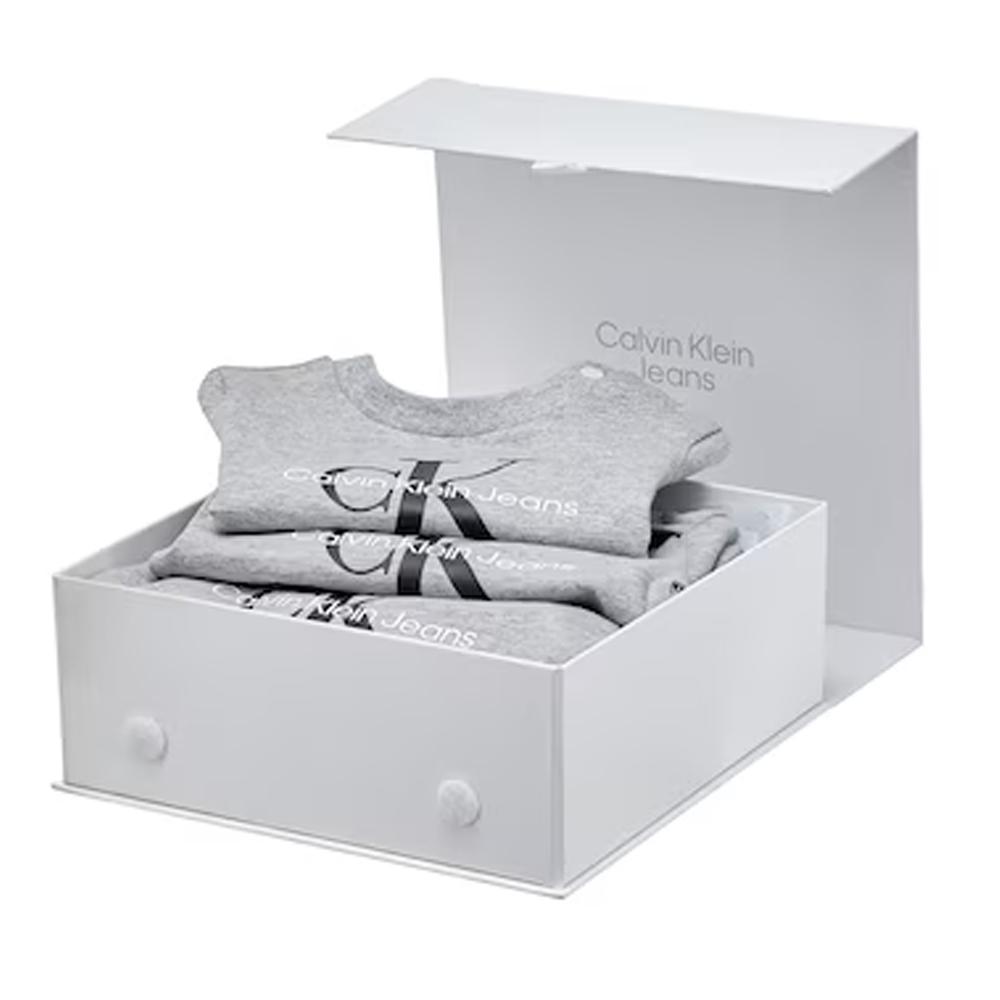 Ensemble Gris Bébe Gris Garçon Calvin Klein Jeans Monologo vue 2