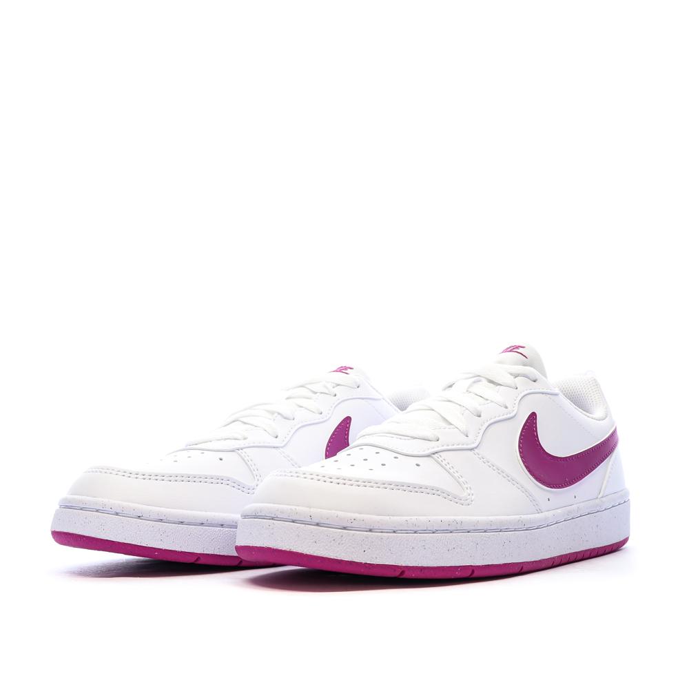 Baskets Blanche/Prune Femme Nike Court Borough Low Recraft vue 6