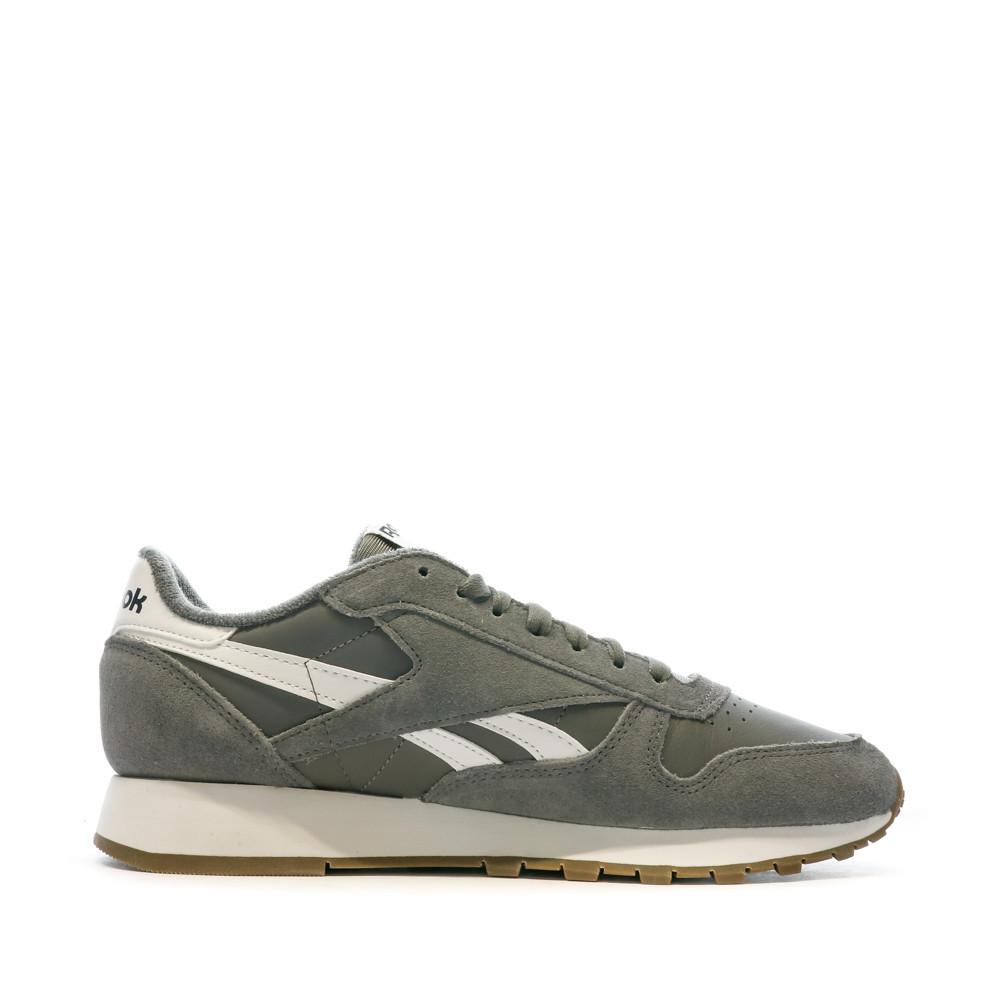 Baskets Kaki Homme Reebok Classic Leather vue 2
