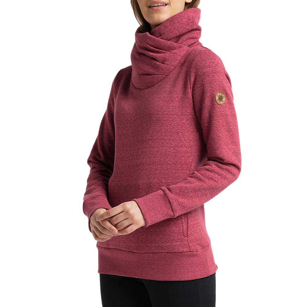 Felpa Da Donna Ragwear Anabelka Con Collo Alto A Scialle, Tasche Laterali, Vestibilità Comoda, Vegana