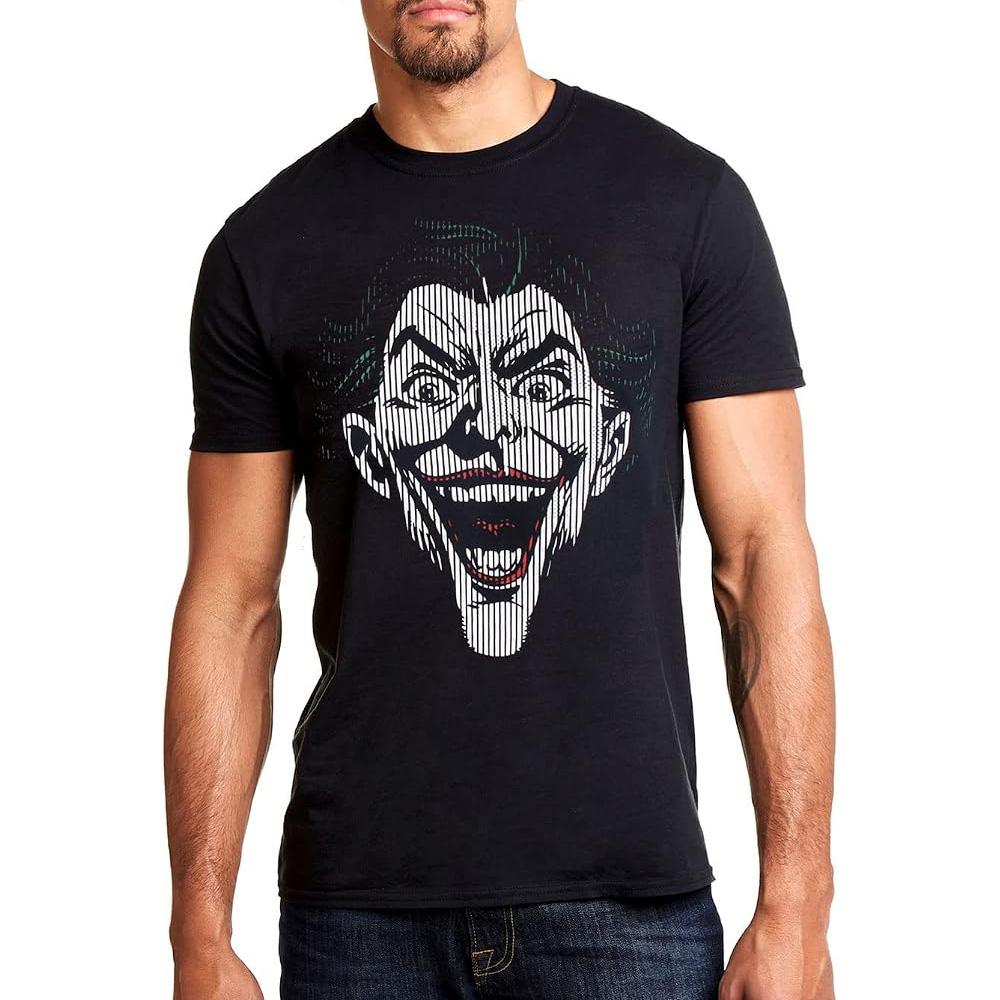 T-Shirt Noir Homme Dc Comics Joker Lines pas cher