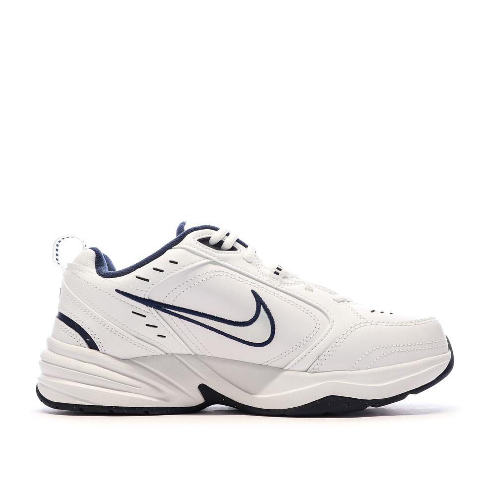 Baskets Blanches/Marine Homme Nike Air Monarch 4E vue 2