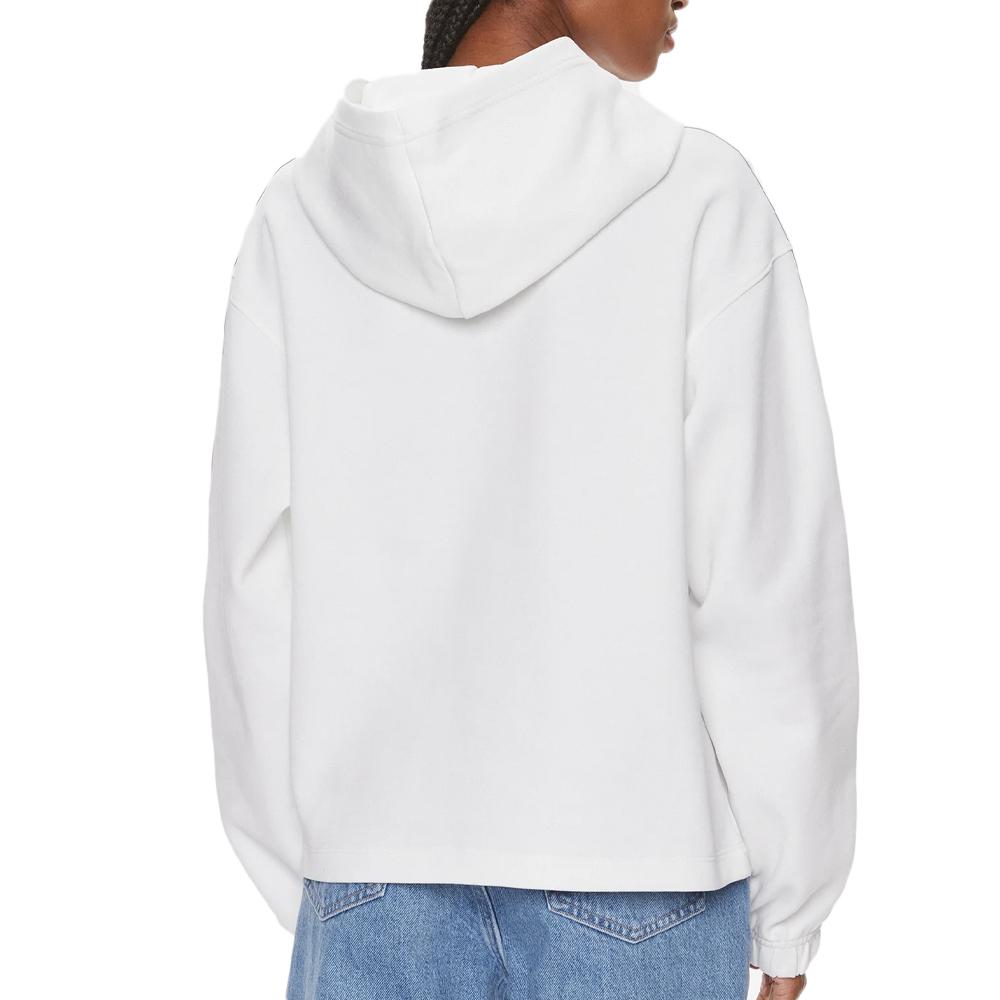 Sweat Blanc Femme Calvin Klein Embro Elastic vue 2