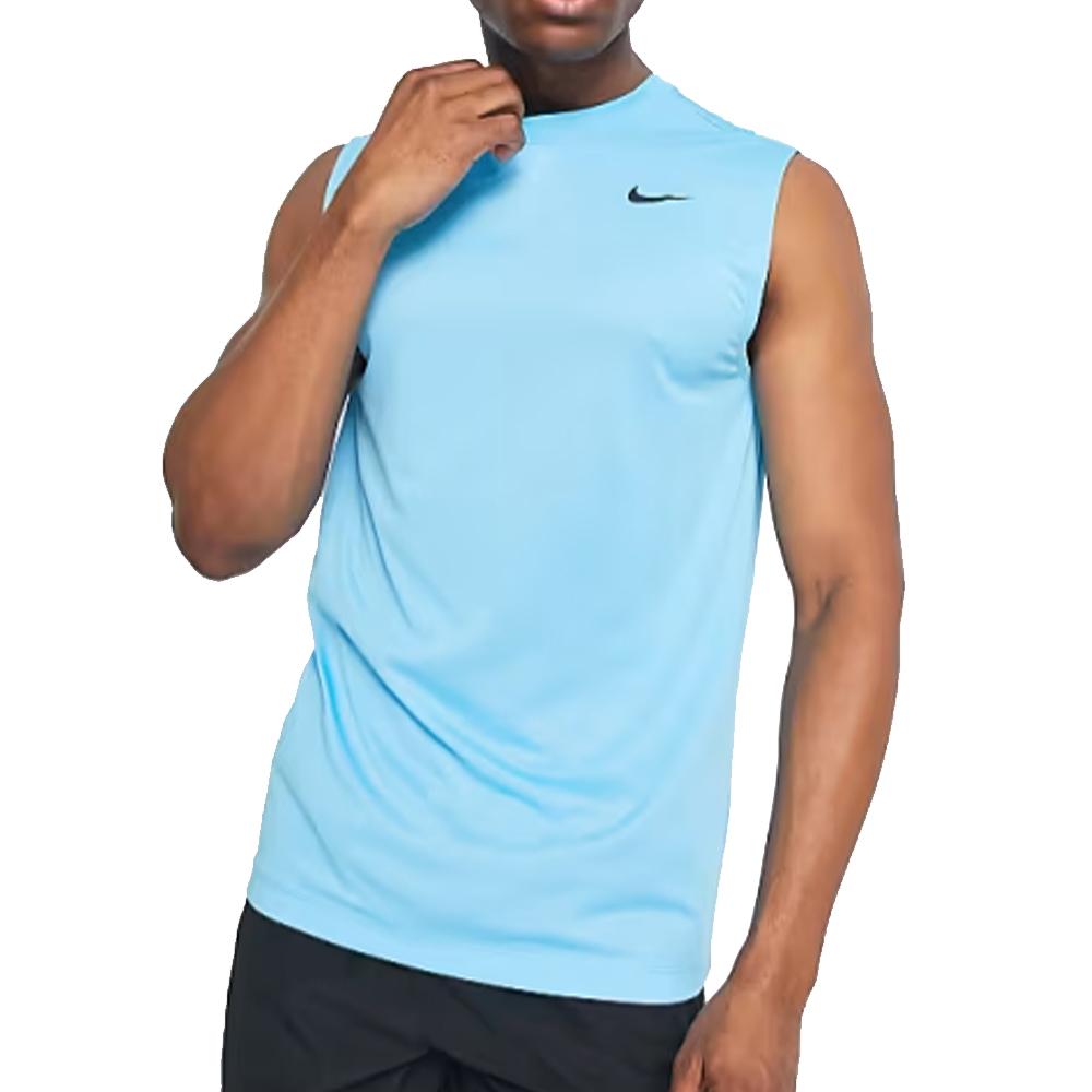 Débardeur Bleu Turquoise Homme Nike Reset pas cher