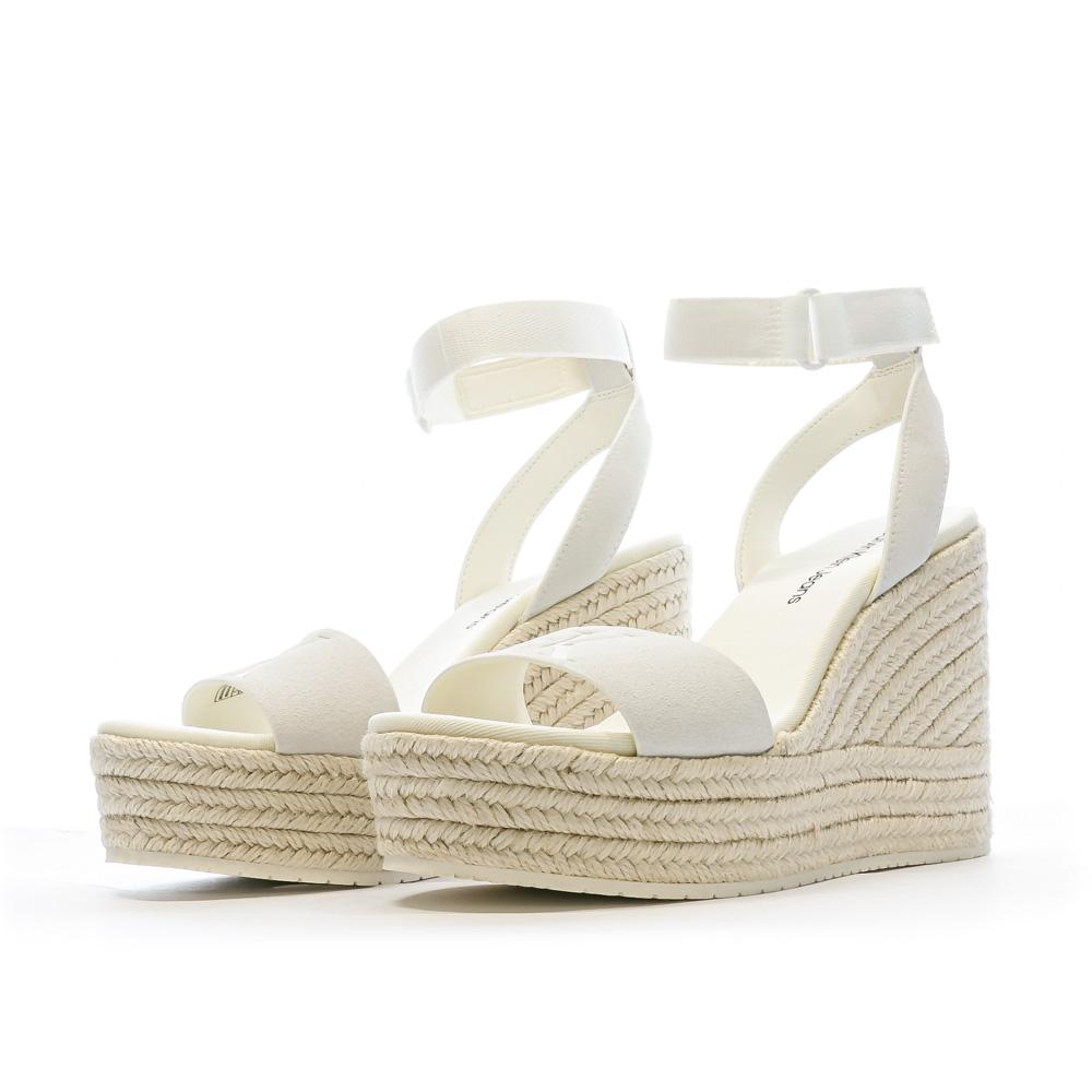 Sandales Compensées Blanc Femme Calvin Klein Jeans Wedge Sandal vue 6