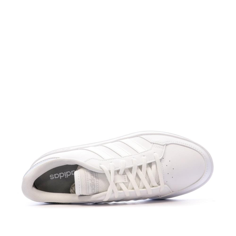 Baskets Blanches Homme Adidas Breaknet vue 4
