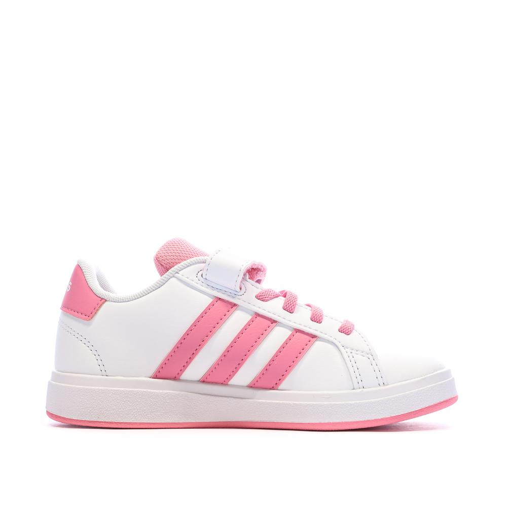 Baskets Rose/Blanc Fille Adidas Grand Court 2.0 Children vue 2