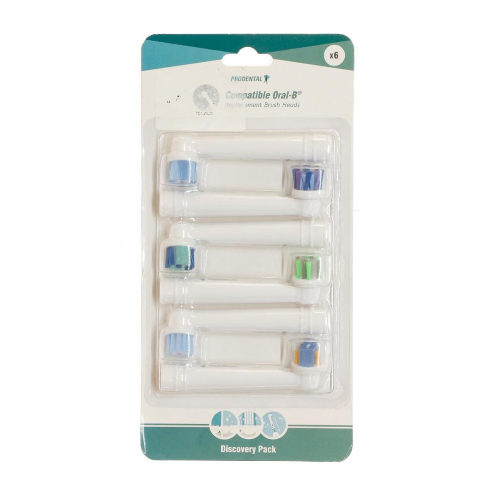 X6 Brossettes de Rechange Rotative Prodental Discovery Pack pas cher