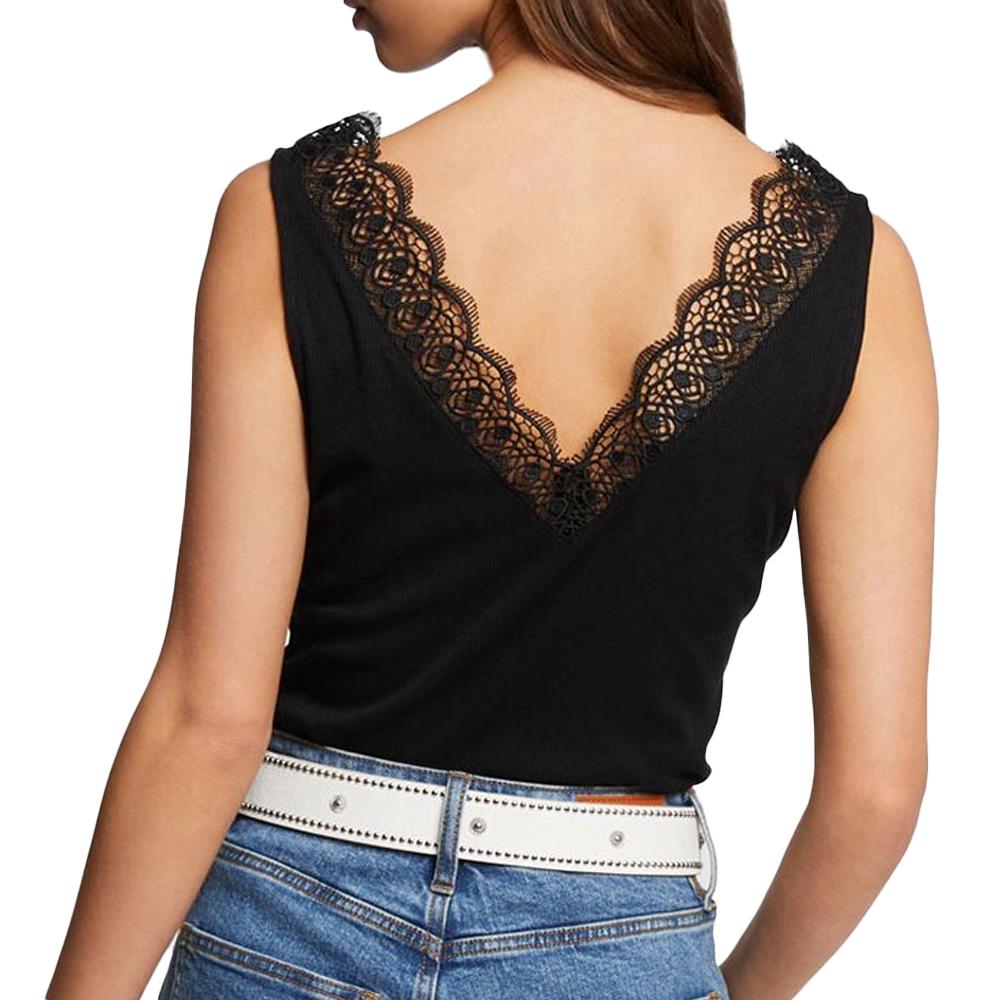 Débardeur Noir Femme Morgan Dentelle 241 DADILA vue 2
