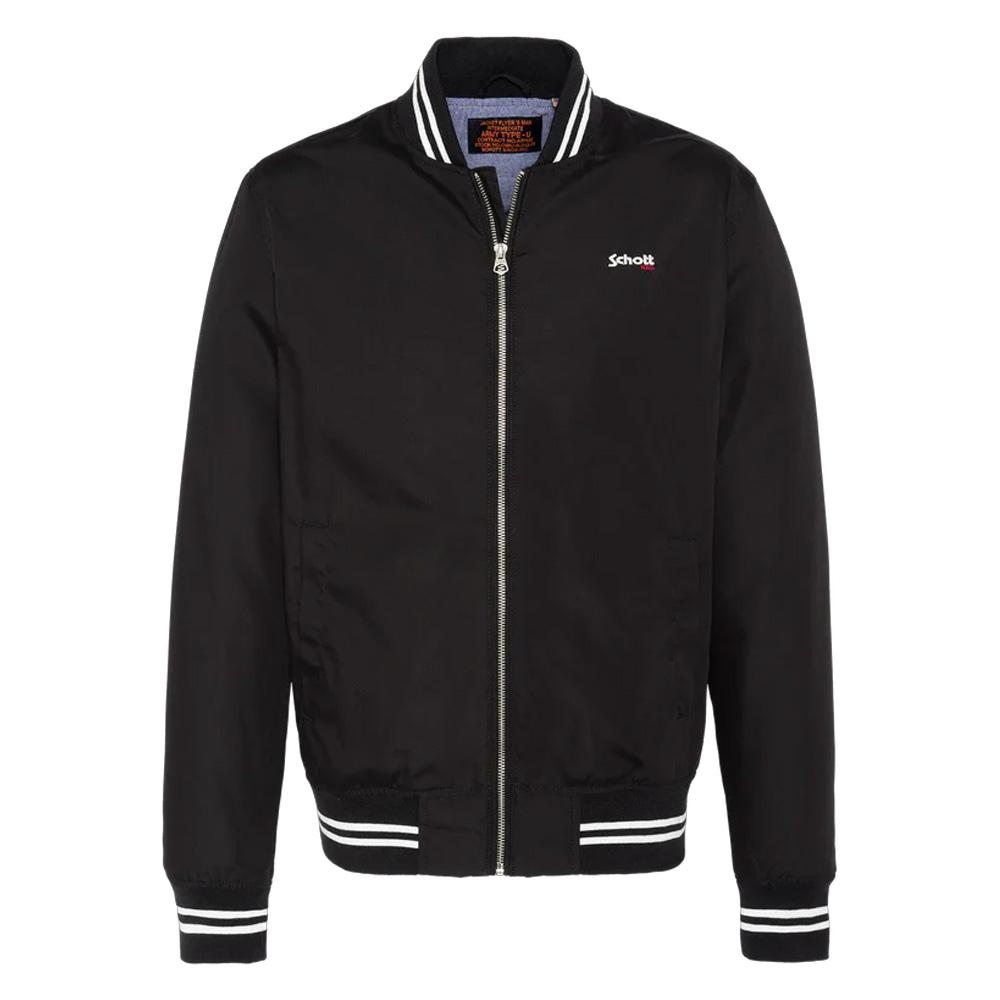 Veste Noir Homme Schott Blouson College pas cher