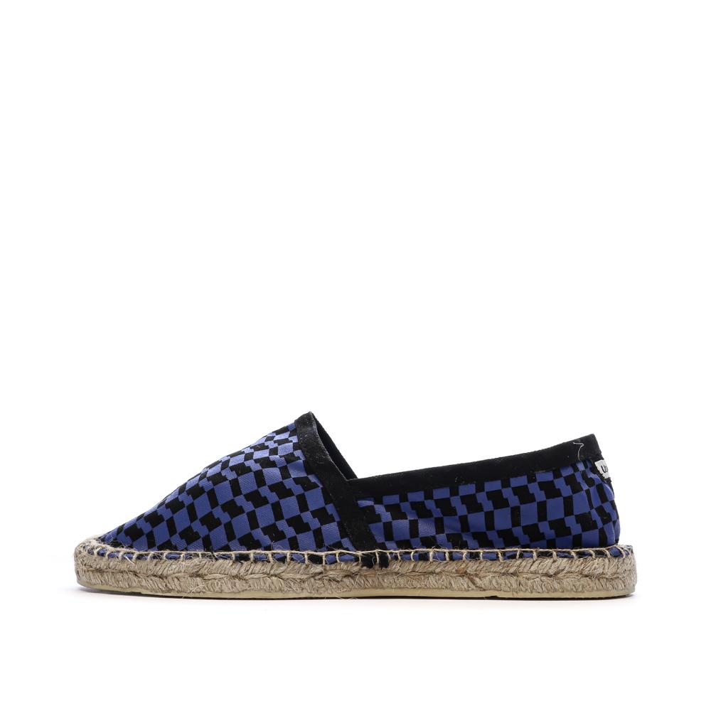 Espadrilles Damier Bleu/Noir Homme Ushuaia Dimitri pas cher