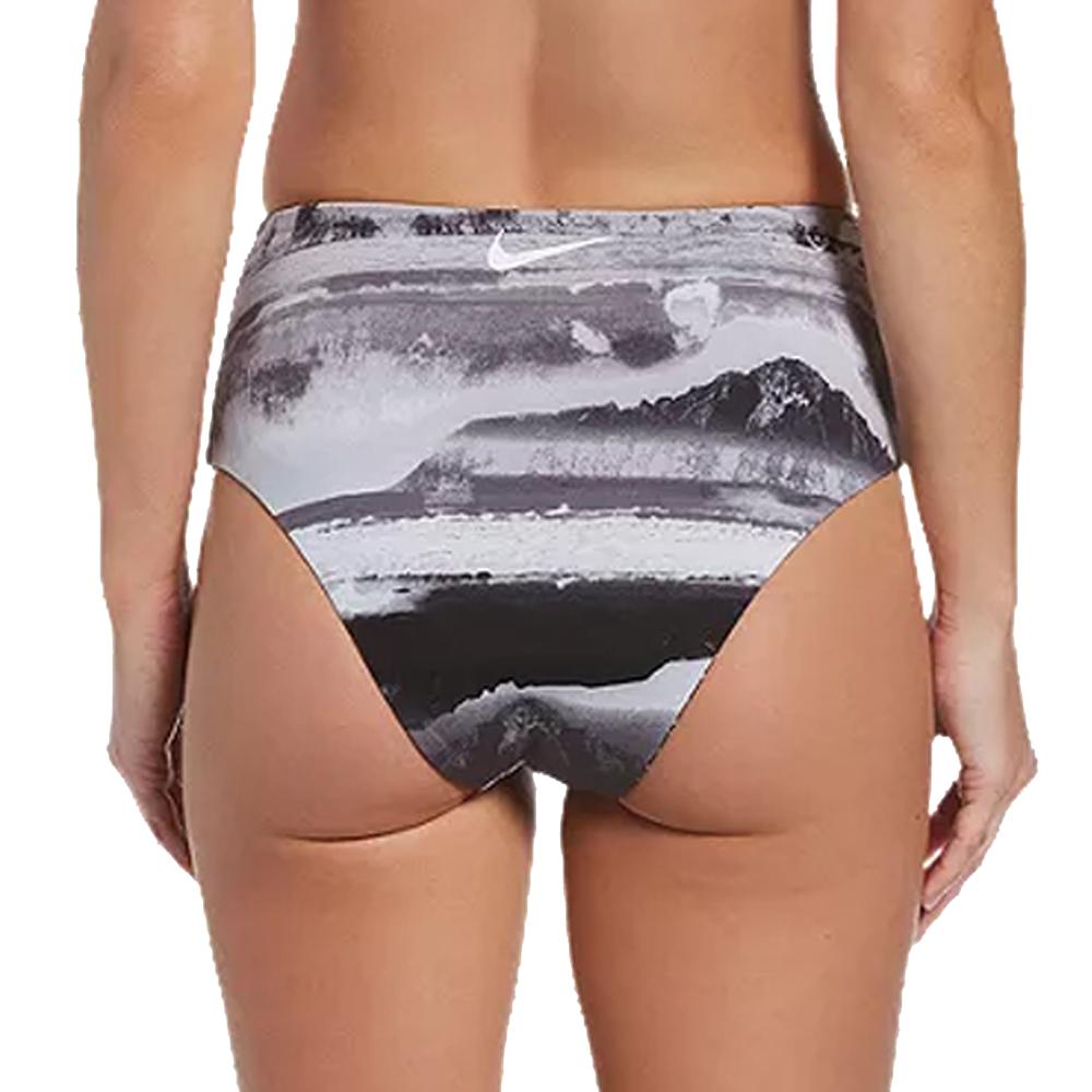 Bas de maillot de bain Femme Noir/Blanc Nike Reversible High Waist Cheeky Bottom vue 4