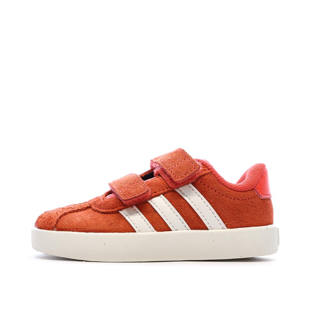 Baskets Rouges/Blanches Fille Adidas Grand Court 3.0 pas cher