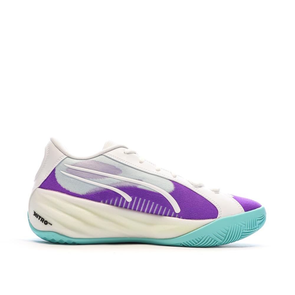 Chaussures de basket Bleu/Violette Homme Puma All Pro Nitro vue 2