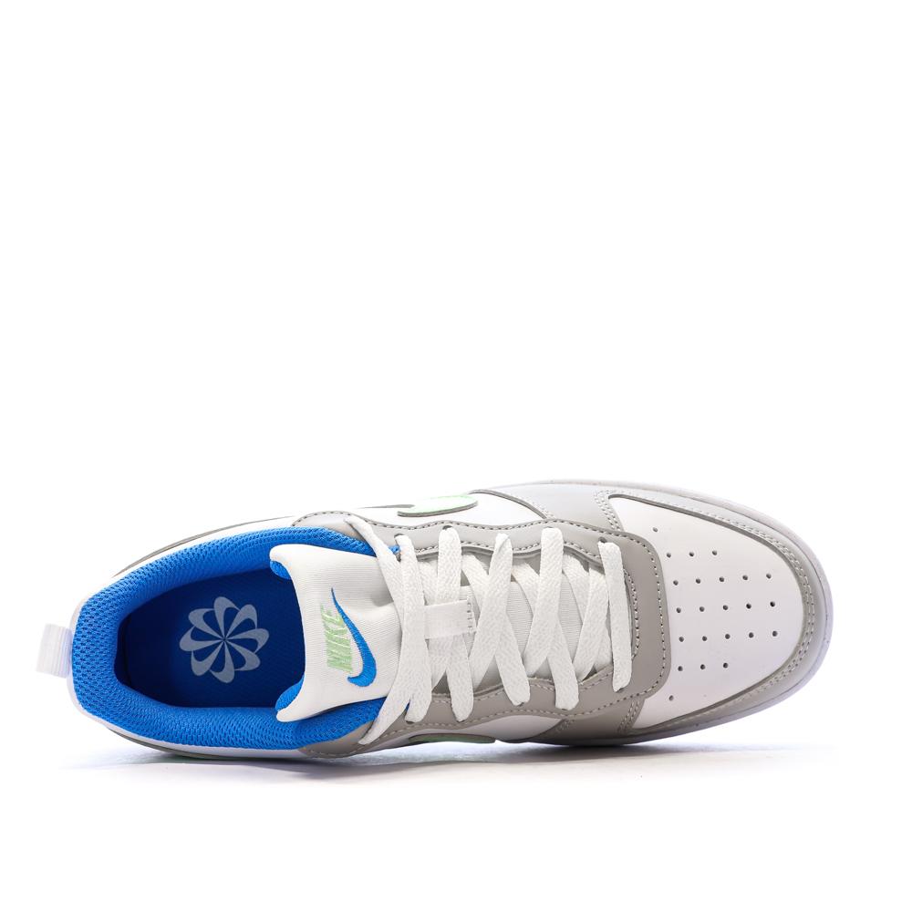 Baskets Blanches/Gris Garçon Nike Court Borough vue 4